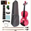Silvio 44 Adult All-Size Acoustic Violin Starter Set. Includes Violin Case, Rosin, Shoulder Rest, Tuner, Strings, Violin Bow, Fingerboard Stickers,