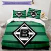 3pcs Borussia Mönchengladbach LOGO pattern bedding set duvet cover set includes duvet cover &pillowcases, perfect all season bedroom decoration & gift