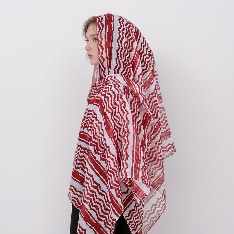 Print Design Middle East Summer New Hijab Beach Sun Protection Silk Scarves Women's Shawl Large Scarf Soft Bufanda Wrap Muslim