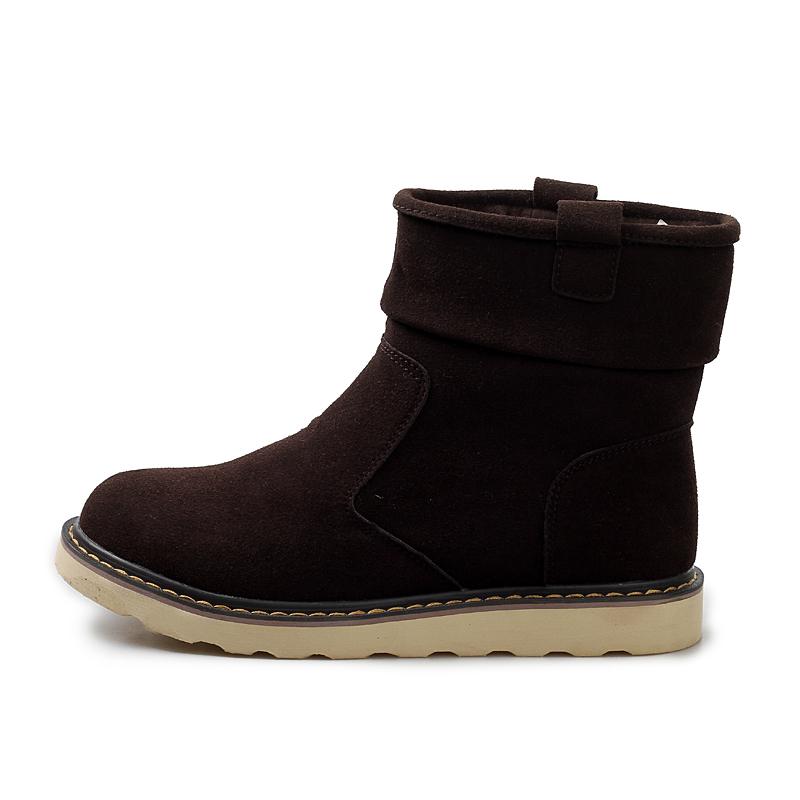 Handmade Genuine Leather Comfy Soft Lined Men Ankle Snow Boots Warm Waterproof Winter Outdoor Cold Weather Footwear