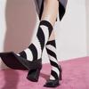 College Style Women Middle Tube Socks Japanese Cute Harajuku Hollow Out Breathable Stripes Vintage Streetwear Hosiery