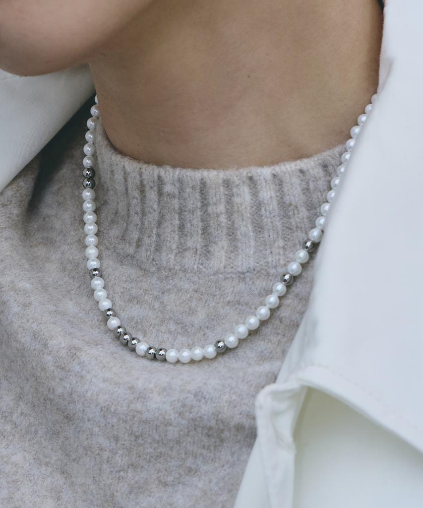 Ожерелье с шариком Maz Steel Pearl Metal