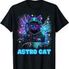 Astro Cat Kids & Adults Cosmic Cat Retro Space Cat Lover T-Shirt