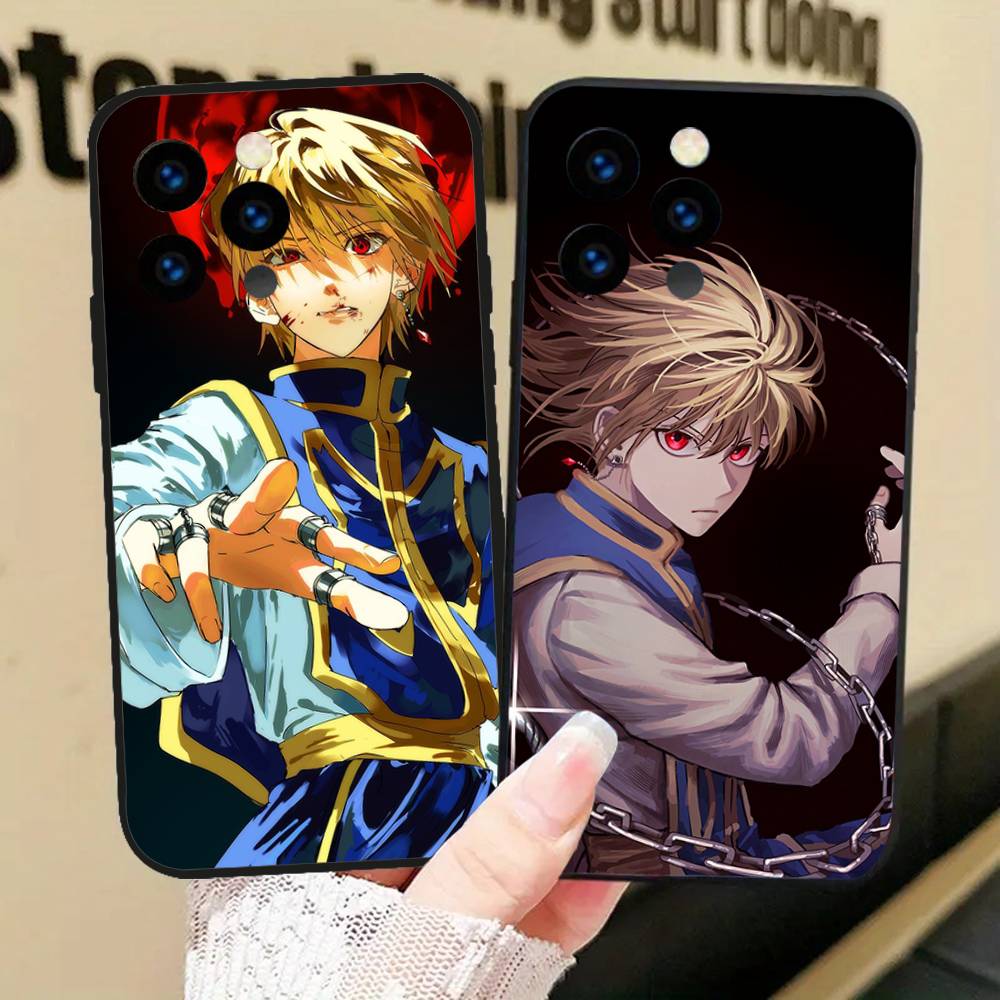 HUNTER X HUNTER Аниме Курапика Чехол для телефона Для IPhone 17 Air 16 15 14 13 Pro Max 11 12 Черный Силиконовый Чехол