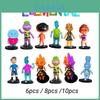 6-9 см Фигурки Crazy Element City с подставкой Набор из 8 различных ПВХ игрушек для детей 4-6 лет)
