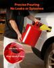 VEVOR Safety Gas Can, 19 L Type I Red Safety Can for Gasoline with Stainless Steel Flame Arrester, Self-Closing Lid, and PE Funnel