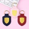 Personalized Shield Car Keychain Leather Couple Key Chain Fashion Metal Pendant Travel