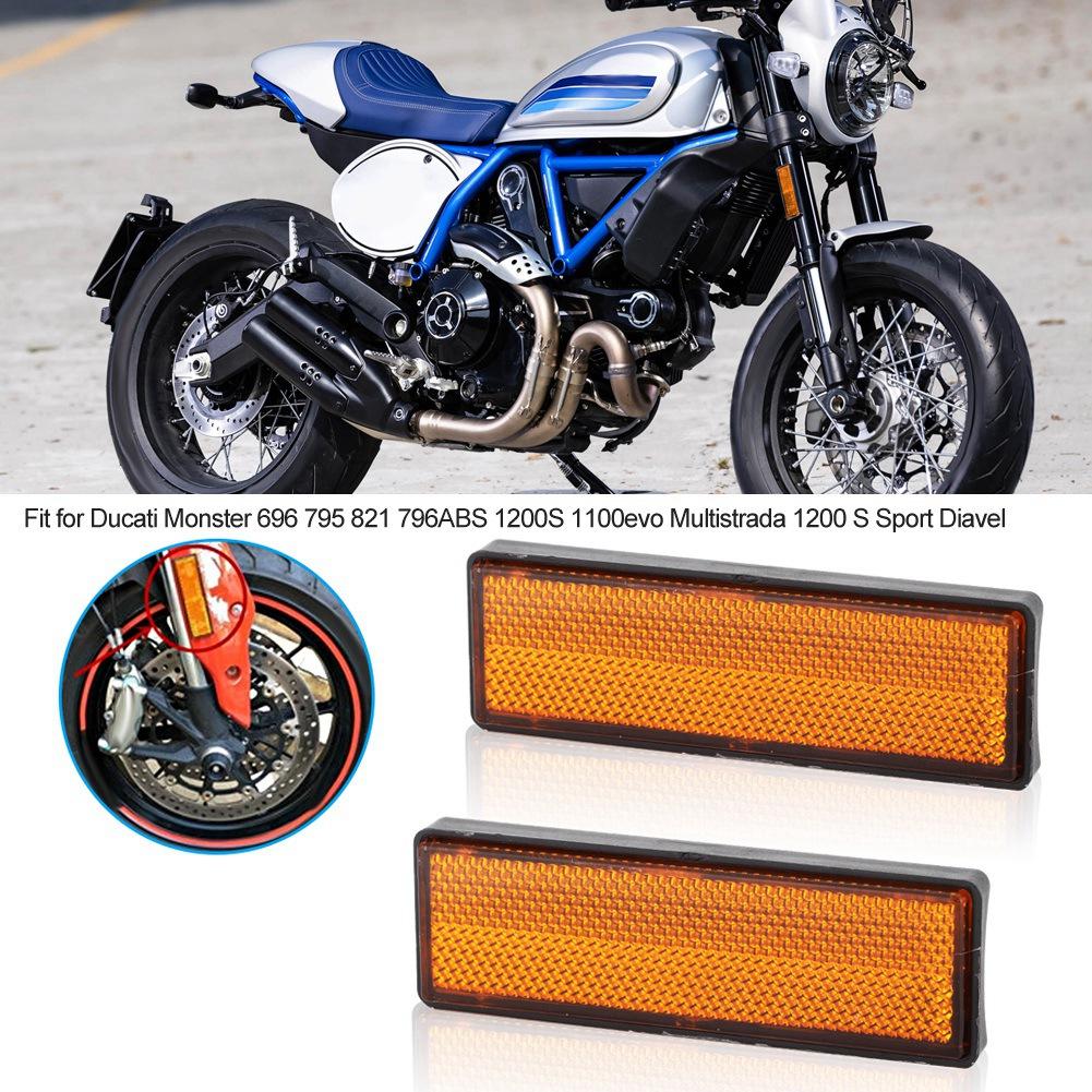 2 шт. Пластиковые мотоциклетные отражатели Задний стоп-сигнал Габаритный фонарь Деталь Подходит для Ducati Monster