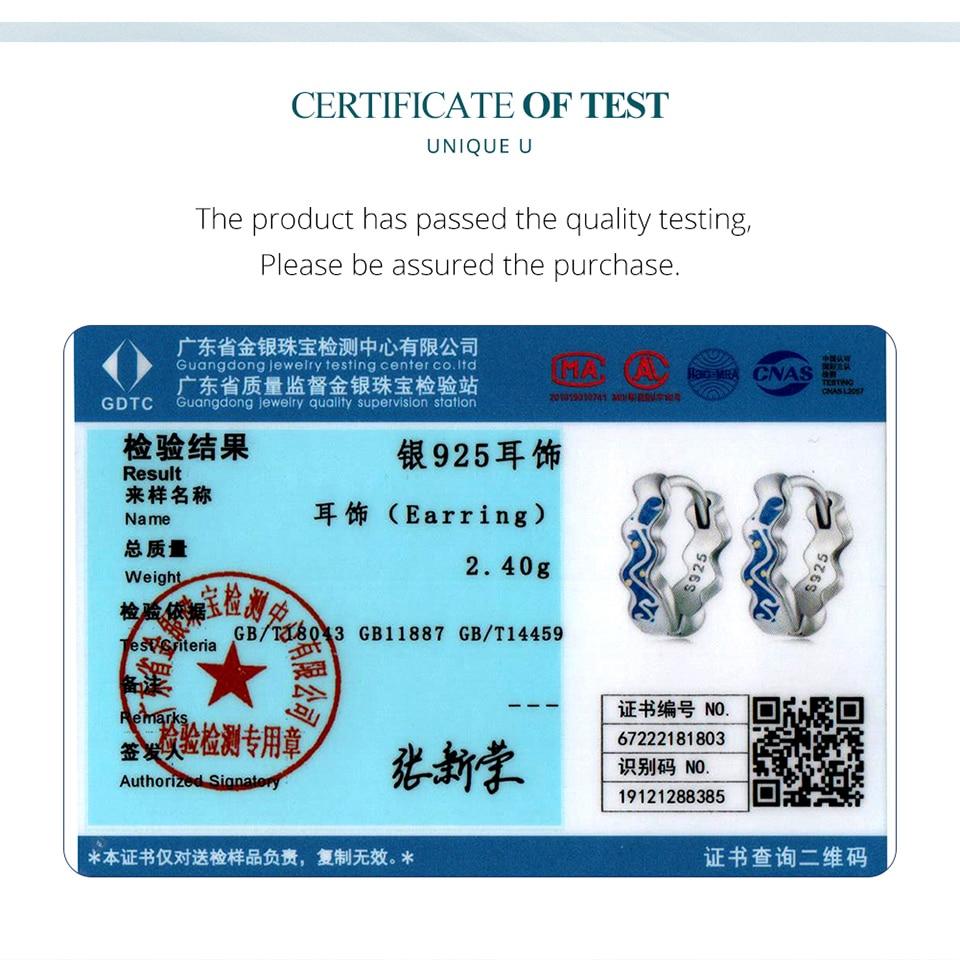 BAMOER стерлингового серебра 925 пробы, серьги-кольца с звездным небом Ван Гога, синяя эмаль, серьги-кольца для женщин, подарок на день рождения, ювелирные украшения