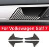 Для Volkswagen Golf 7 Gti R Gte Gtd Mk7 2013- Автомобильная ручка-переключатель двери Декоративная полоса из углеродного волокна Наклейка Автоаксессуары