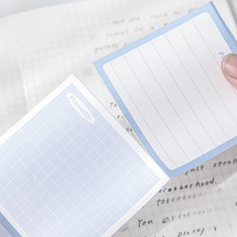 120 листов Простота Блокнот для записей в журнале Креативный блокнот ярких цветов, отрываемый липкий блокнот для заметок, пустой блокнот с горизонтальной линией, студенческие принадлежности