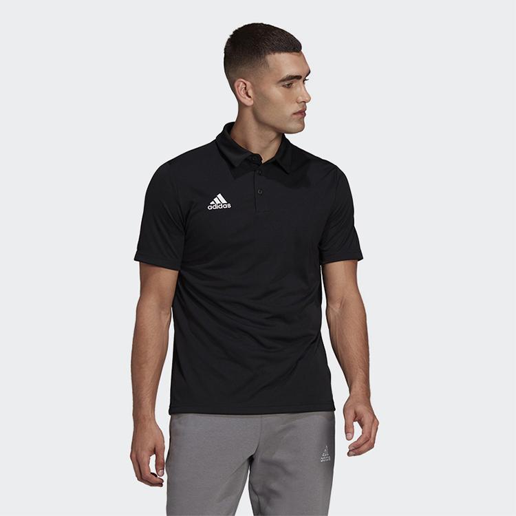 adidas Спортивная повседневная однотонная рубашка-поло, мужские топы, черный HB5328