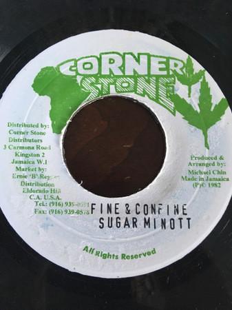 7inch Record SUGAR MINOTT Fine Confine NONE Corner Stone Jamaica Reggae Ska Dub Used