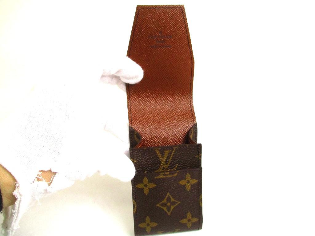 Оригинальные чехлы для сигарет LOUIS VUITTON Monogram Кожаные Коричневые #b130 Открытая коробка