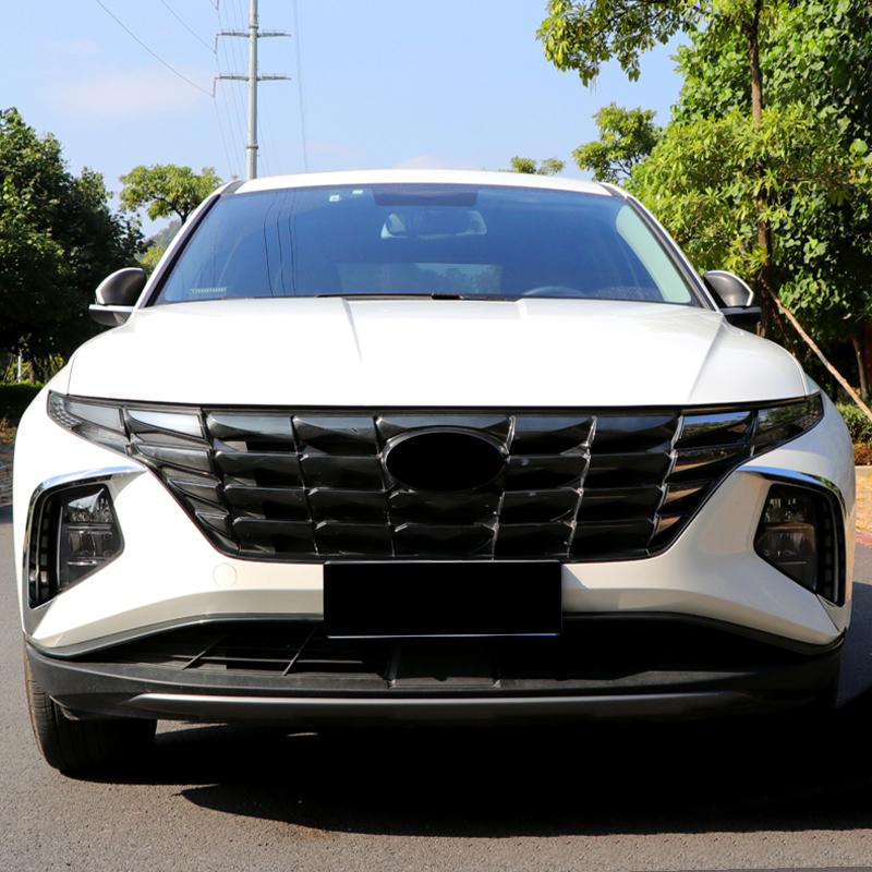 Для Hyundai Tucson NX4 2022 2023 ABS углеродное волокно автомобиля передняя противотуманная фара бровей ветер нож крышка отделка наклейки