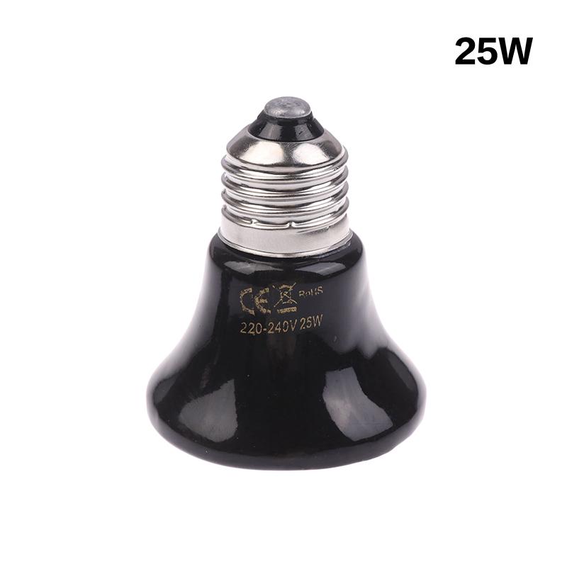 1 шт. Коробка для рептилий, без света, керамическая лампа дальнего инфракрасного обогрева E27, маленькая мини-лампа обогрева 25 Вт 50 Вт 75 Вт, мини-лампа обогрева для питомцев