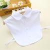 Women Cotton Crystal Fake Collar Blouse Vintage Solid Detachable Shirt Collar False Lapel Blouse Top Women Clothes Accessories