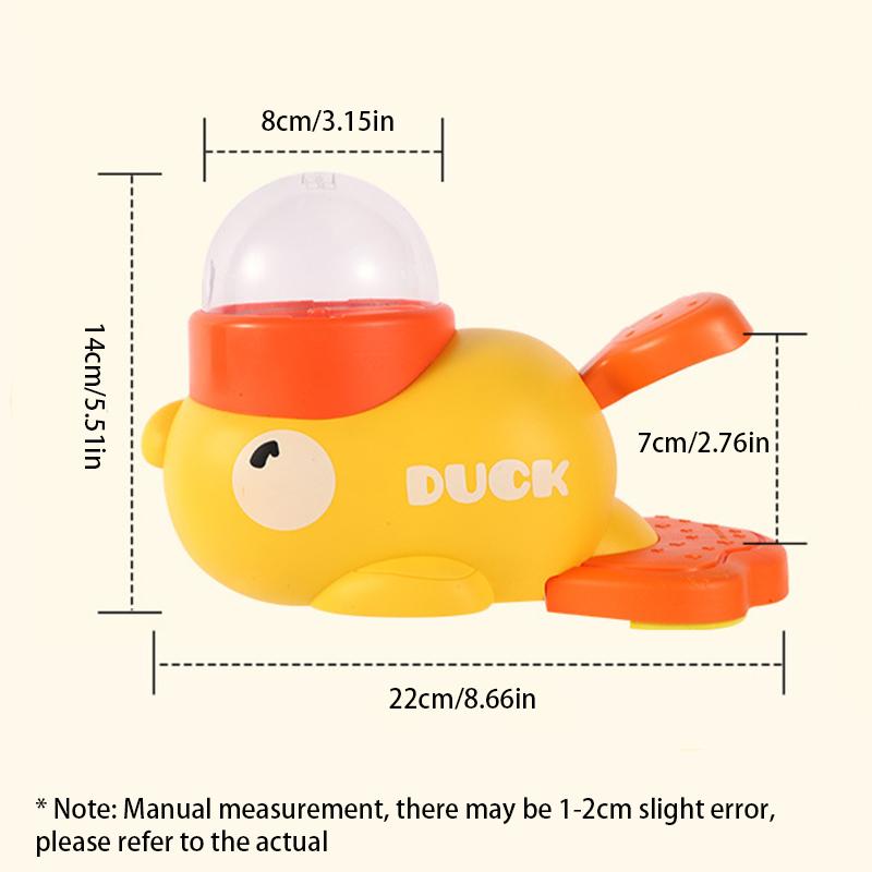 1 Pcs Little Yellow Duck Pet Feeder Interactive Training Device For Cats And Dogs Food Dispensing By Pressing Automatic Feeder