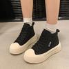 Fashionable High Top Canvas Shoes  New Outdoor Comfortable Lace-Up Leisure Platform Sneakers Women's Flats Zapatos De Mujer