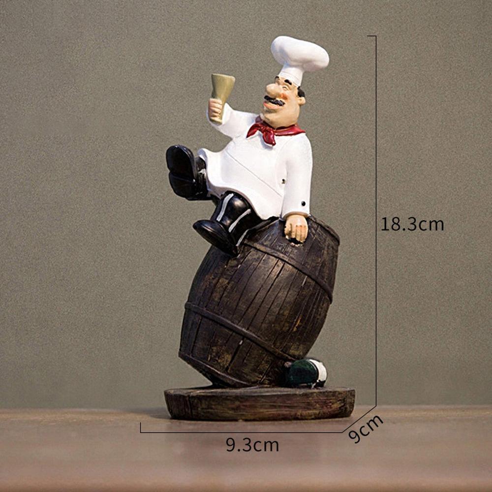 New Figure Model Toys Gift Chef Cooking Drinking Statue Living Room Decoration Crafts Ornaments Artwork