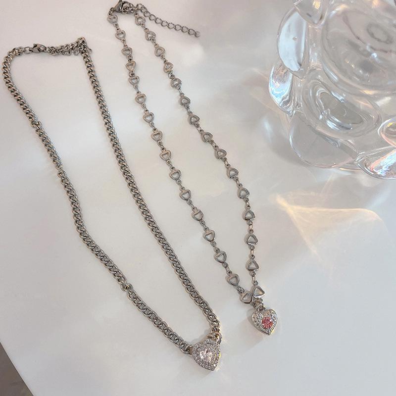 Цепочка Love Collarbone из титановой стали Love, многослойное ожерелье, ювелирное украшение, ожерелье Best Friend