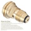 Solid Brass Propane Tank Adapter Converts POL to QCC1/Type1 Quick Connect Gas Tank Adapter For LP Tank Service Valve
