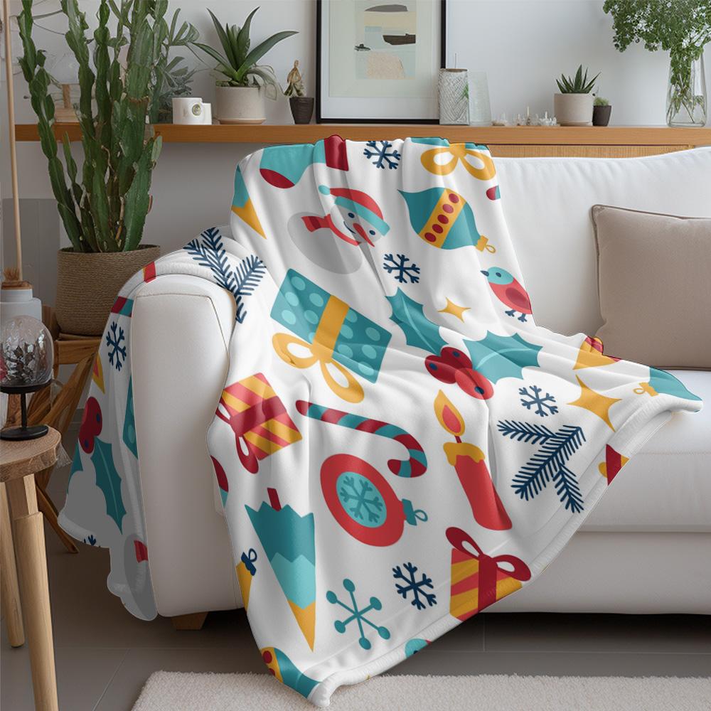 Soft Throw Blanket Cozy Flannel Fleece Warm Home Decor Living Room Bedding Gift Christmas Holiday Decor Farmhouse Style