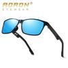 aoron Aluminium Magnesium Frame Colorful Polarized Sunglasses Metal Vintage Design Fishing Driving Glasses UV400 Anti Glare Eyeglasses