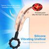 Силиконовый вибрирующий уретральный зонд для интенсивной стимуляции, электрический массажер простаты, мягкий и гибкий дизайн с бусинами