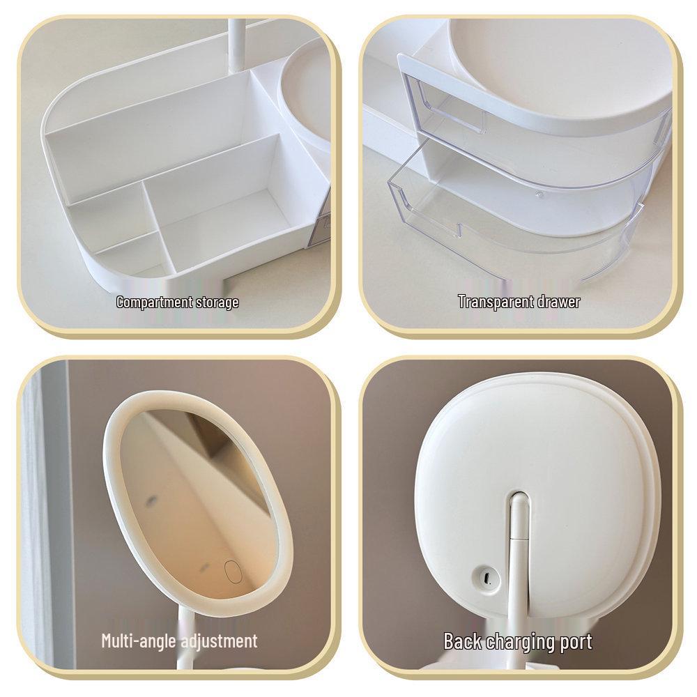 Многофункциональный органайзер для макияжа с зеркалом и местом для хранения средств по уходу за кожей