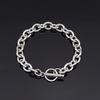 Модная О-образная цепочка из нержавеющей стали для мужчин, простой толстый браслет в стиле хип-хоп из титановой стали