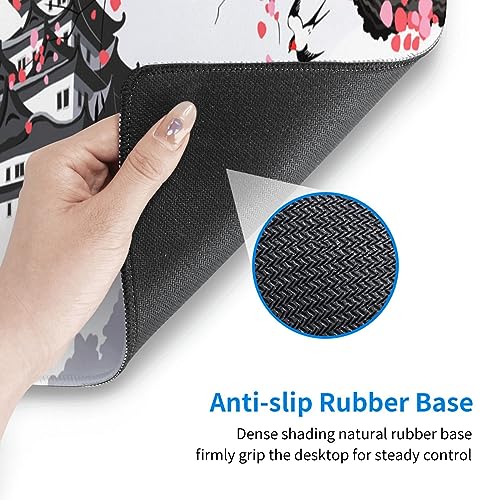 Japanese-style cherry blossom large mouse pad pink non-slip waterproof office game table pad 80x30x0.3mm