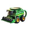 Кружка для кофе в виде трактора ручной работы 11 унций Кружка в форме полуприцепа Винтажные кружки с сельскохозяйственной техникой Креативный подарок для любителей фермы и грузовиков