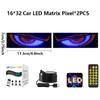 10.6"x4.7" Flexible 5V/2A Double Devil Eyes Car LED Light Digital Bluetooth APP Controlled Custom Sign for Cars Stores Hotels