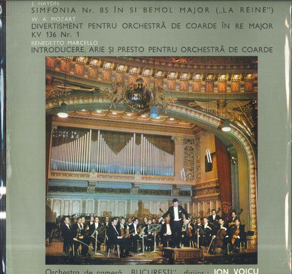 Виниловая пластинка ION VOICU ORCHESTRA DE CAMERA BUCU Haydn Симфония №85 Си-бемоль мажор STMECE0908 ELECTRECORD 1977 Румыния Классика Б/у