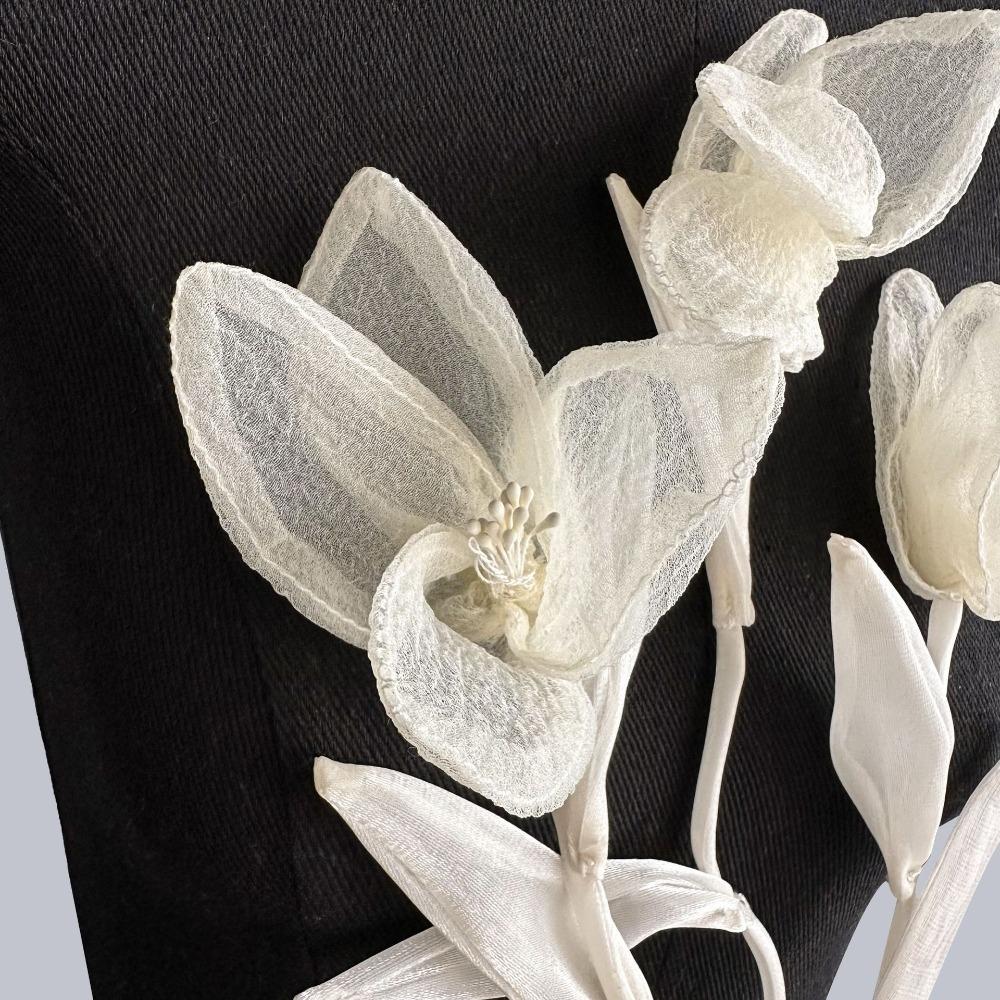 Цветочная форма, сплошной цвет, аксессуары для одежды, аксессуары для одежды из органзы, украшение платья