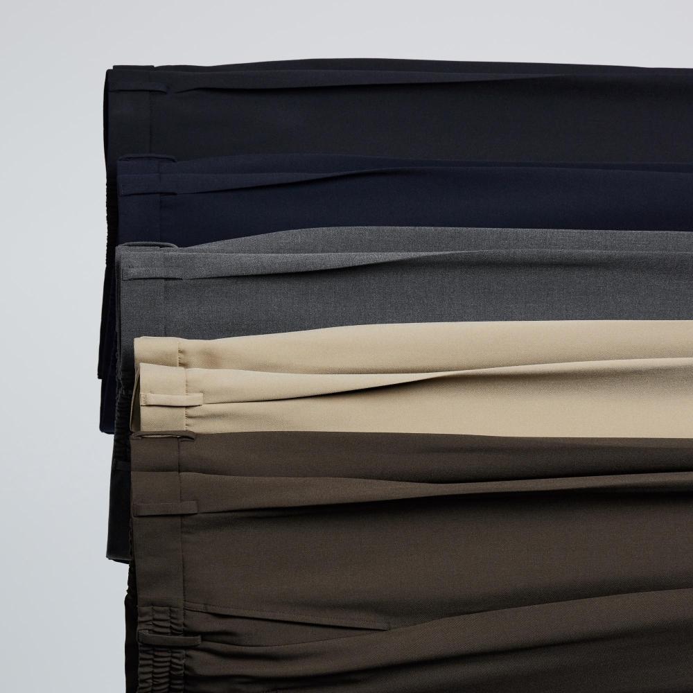 Uniqlo Японские широкие брюки Tuck, стандартная длина 70-76 см 