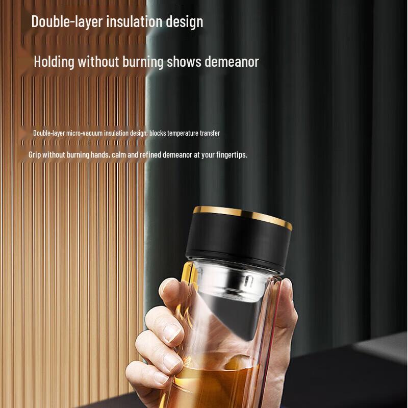 Fuguang G2120 Double-Layer Borosilicate Glass Cup