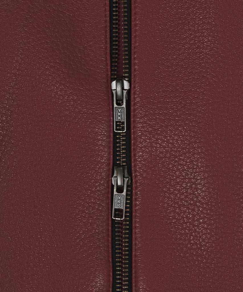 Noirer Goat Shrunken Leather Jacket (Red)