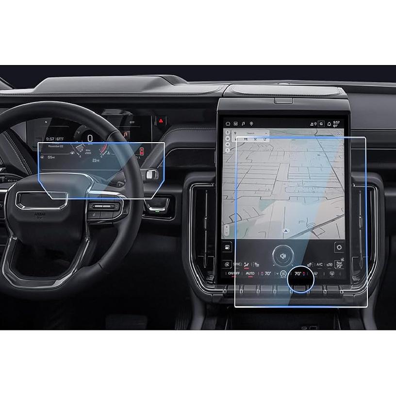 CDEFG 2 шт. для Chevy Tahoe Suburban GMC Yukon 2021-2025 Защитная пленка для экрана 2021-2025 Tahoe Suburban Yukon Escalade 12,6 дюйма Защитная крышка экрана для заднего сиденья