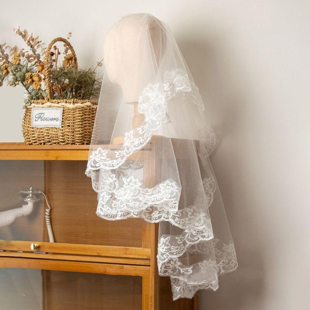 Длинная свадебная фата кружево цветок голова невесты марля новая свадебная фата свадебные аксессуары