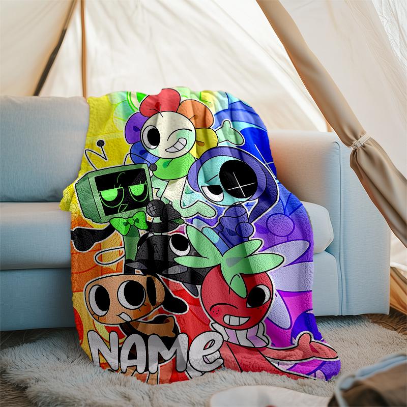 Personalized Custom Name Blanket - game Dandy's World Print Design,Blanket for Sofa,Bed,Travel,Camping - Soft and Warm, Great Gift