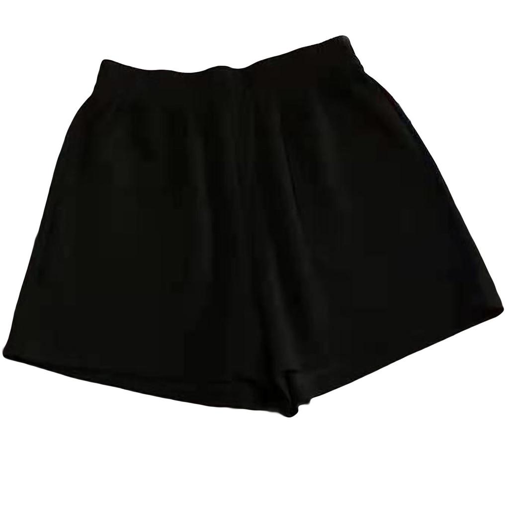 Женские однотонные повседневные мешковатые утягивающие широкие спортивные шорты с высокой талией