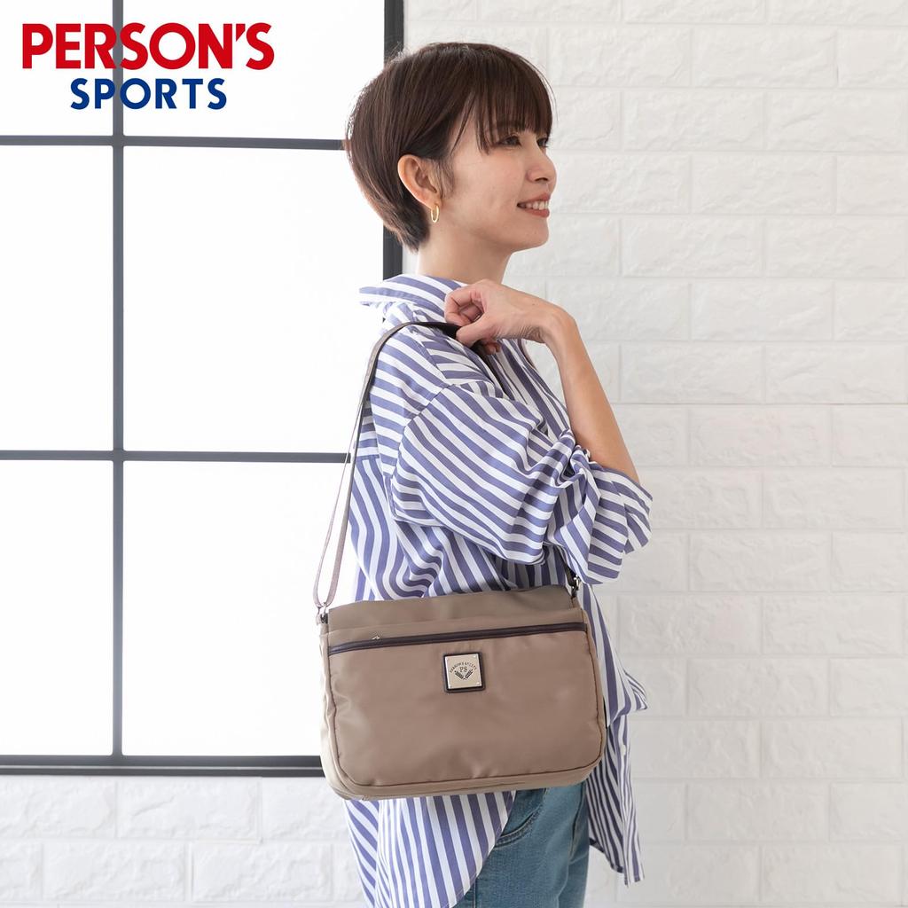 [VIVID HORN] [PERSON'S SPORTS] Parsons Shoulder Pouch, Women's, Lightweight, Travel, Crossbody, Water-Repellent Nylon, Gift, 40070, Mocha