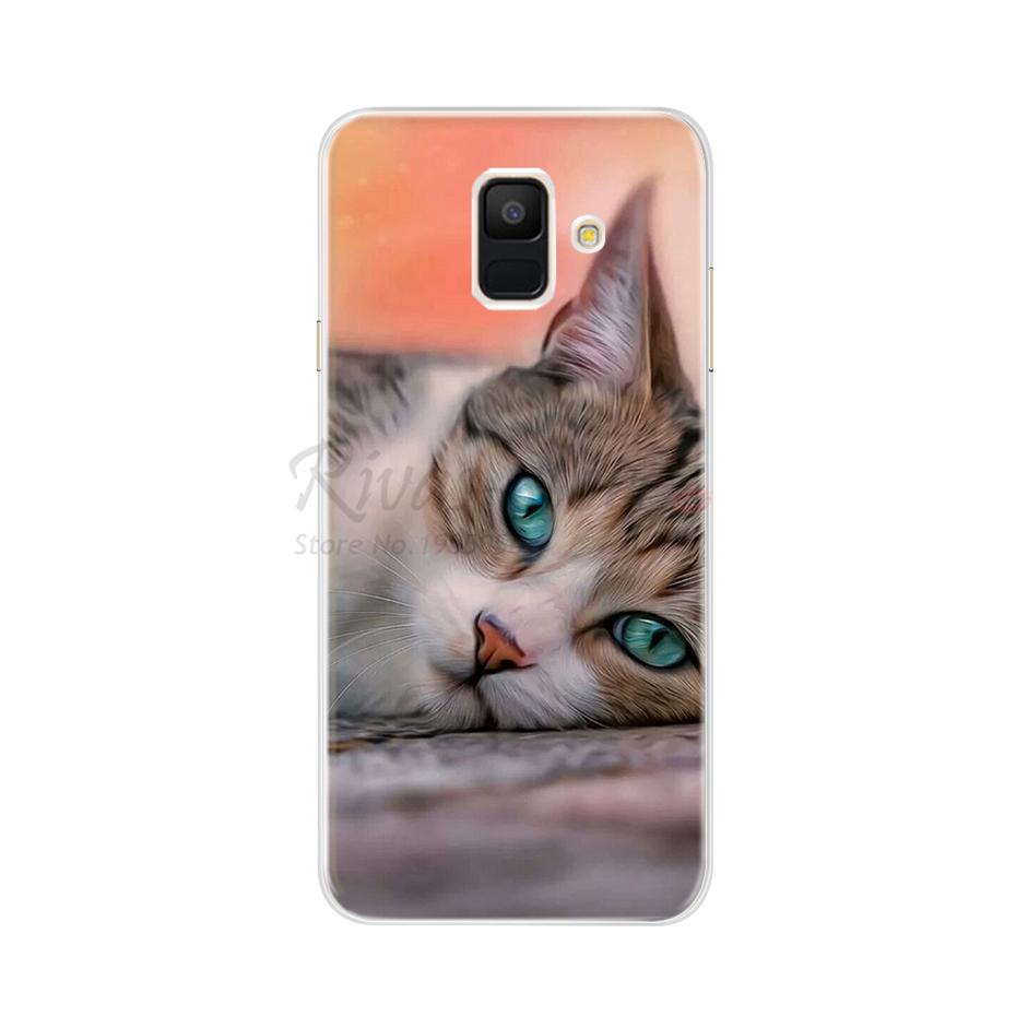 Для чехла Samsung A6 2018 Чехол A600F Мягкий Силикон ТПУ Задняя Крышка Чехол для Телефона Для Samsung Galaxy A6 Plus 2018 A605 A605F A 6 Чехол