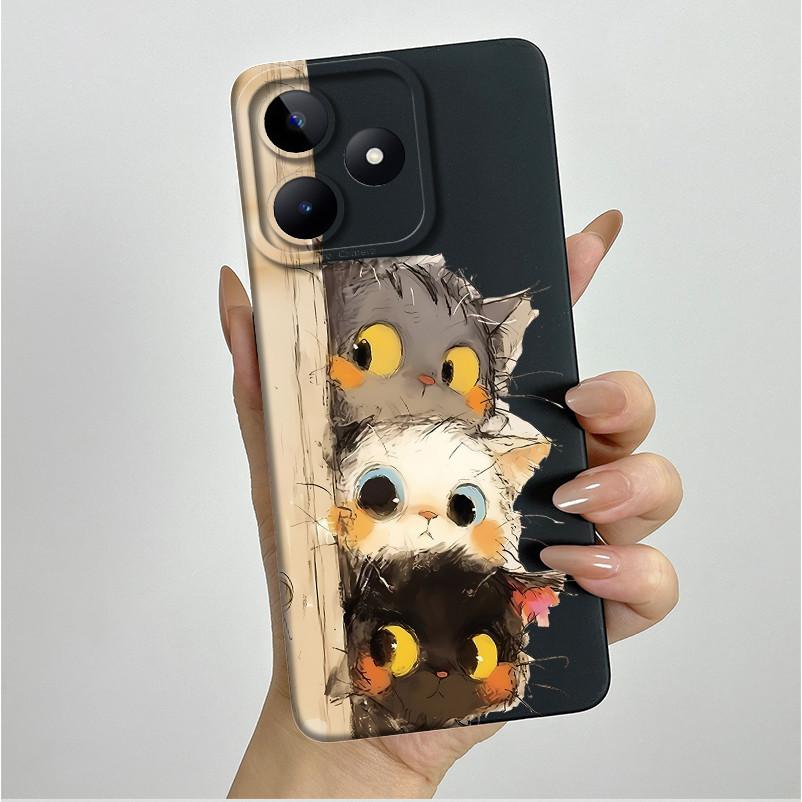 Чехол для Realme C51 C53 RMX3830 RMX3760 Красивый Цветок Полностью Задняя Крышка для RealmeC51 C53 C61 C63 C 51 S Мягкий Силикон Funda