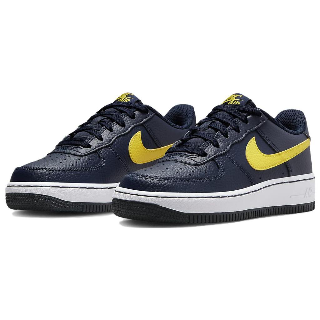 Nike Кроссовки детские Air Force 1 GS Obsidian Opti Yellow сине-белые DV7762-400