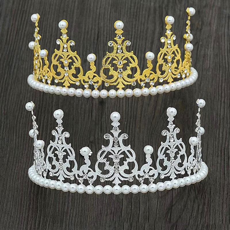 Свадебный и Birthday Headdress с жемчугом: Алюминиевый сплав Корона для детей