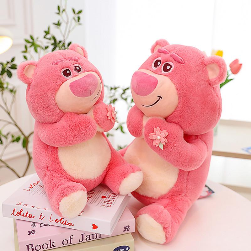 Cartoon Lotso Cherry Blossom Plush Toy Doll Girls Companionship Birthday Gift