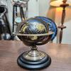 Celestial Brass Armillary Sphere 15.24 Cm Globe with Black Gold Orb Scholar's Desk Sculpture Gift for Every Occasion